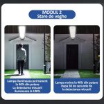 Lampa cu incarcare solara 72 LED SMD, NEXTLY, senzor de miscare si lumina, 3 moduri de functionare, telecomanda inclusa, rezistenta la apa, pentru exterior, negru-maro - imagine 9