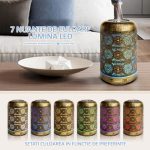 Difuzor de aromaterapie / umidificator cu ultrasunete, NEXTLY, portabil, silentios, capacitate 250ml, 7 culori LED pentru iluminare ambientala, 4 setari de timp, bronz - imagine 2