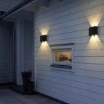 Aplica LED de perete, NEXTLY, 4 Leduri, lumina sus si jos, iluminat exterior si interior, 4W, 3000K, lumina calda, IP65, aluminiu, negru - imagine 5