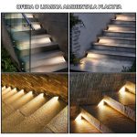 Set 4 x lampa solara scari NEXTLY, senzor de lumina, 13 LED-uri, lumina calda, 2 moduri de instalare, waterproof, lumina de veghe - imagine 2