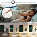 Incarcator wireless magnetic NEXTLY pentru iPhone 12/13/14 Mini/Pro/Pro Max/Plus, AirPods 2/3/Pro, Apple Watch 2/3/4/5/6/7/8/SE, Fast Charger 15W, lumina ambientala LED, suporta husa Mag Safe, alb - imagine 11