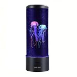 Lampa de veghe JellyFish cu iluminare ambientala LED RGB NEXTLY, 7 culori, 2 meduze plutitoare, silentios, alimentare USB sau baterii