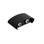Aplica LED de perete, NEXTLY, 4 Leduri, lumina sus si jos, iluminat exterior si interior, 4W, 3000K, lumina calda, IP65, aluminiu, negru