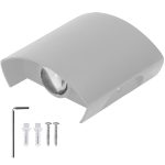 Aplica LED de perete, NEXTLY, 2 Leduri, lumina sus si jos, iluminat exterior si interior, 2W, 3000K, lumina calda, IP65, aluminiu, alb - imagine 5