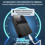 Sonerie wireless cu camera video, NEXTLY, rezolutie video HD 720p, vedere nocturna, microfon bidirectional, apel vocal si video, control prin aplicatie, 19 melodii, autonomie mare, distanta 30-50M int - imagine 11