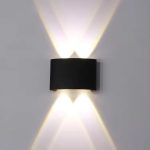Aplica LED de perete, NEXTLY, 4 Leduri, lumina sus si jos, iluminat exterior si interior, 4W, 3000K, lumina calda, IP65, aluminiu, negru - imagine 7