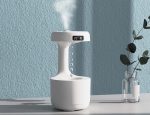 Umidificator de aer anti-gravitational ultrasonic NEXTLY, afisaj ceas digital, 2 moduri de functionare, lumina LED ambientala, silentios, Touch Control, alimentare USB, 600ml, alb - imagine 12