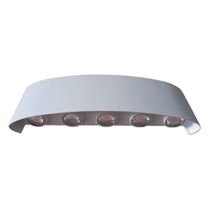 Aplica LED de perete, NEXTLY, 10 Leduri, lumina sus si jos, iluminat exterior si interior, 10W, 3000K, lumina calda, IP65, aluminiu, alb