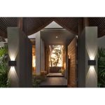 Aplica LED de perete, NEXTLY, 4 Leduri, lumina sus si jos, iluminat exterior si interior, 4W, 3000K, lumina calda, IP65, aluminiu, negru - imagine 12