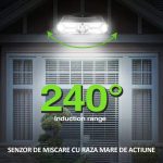 Lampa cu incarcare solara, 126 x LED SMD, NEXTLY, 3 moduri de functionare, senzor de miscare si lumina, buton on/off - imagine 4