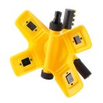 Aspersor rotativ pentru gradina NEXTLY, sistem de irigare cu 3 capete pentru gazon si plante, 2 moduri de pulverizare, rotatie 360°, conectare multipla, galben - imagine 14