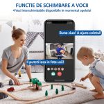 Sonerie wireless cu camera video, NEXTLY, rezolutie video HD 720p, vedere nocturna, microfon bidirectional, apel vocal si video, control prin aplicatie, 19 melodii, autonomie mare, distanta 30-50M int - imagine 7