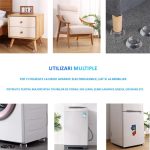 Set 12 picioruse antiderapante NEXTLY, pentru masina de spalat, uscator de rufe, frigider, mobilier, protectie anti-vibratii, anti-zgomot, capacitate portanta mare, silicon dur, transparent - imagine 4