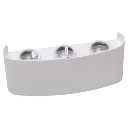 Aplica LED de perete, NEXTLY, 6 Leduri, lumina sus si jos, iluminat exterior si interior, 6W, 3000K, lumina calda, IP65, aluminiu, alb