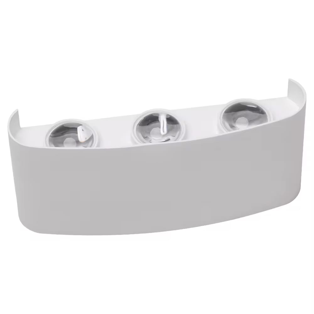 709b68d3e1f634fa3a73b331d8148ded.jpg Aplica LED de perete, NEXTLY, 6 Leduri, lumina sus si jos, iluminat exterior si interior, 6W, 3000K, lumina calda, IP65, aluminiu, alb - imagine 1
