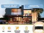 Aplica LED de perete, NEXTLY, 8 Leduri, lumina sus si jos, iluminat exterior si interior, 8W, 3000K, lumina calda, IP65, aluminiu, negru - imagine 7