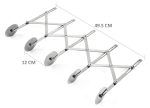 Taietor pentru aluat extensibil NEXTLY, 5 role, otel inoxidabil, distanta ajustabila, alungire maxima 50cm, distanta maxima intre role 12cm, argintiu - imagine 3