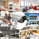 Set 4 x camera de supraveghere falsa NEXTLY pentru exterior/interior, led rosu intermitent, rotire 360°/90°, waterproof, baterii AA, argintiu - imagine 9