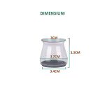 Set 4 protectii picioare scaun/mobila din silicon si pasla NEXTLY, anti-zgarieturi, anti-zgomot, universale, reutilizabile, transparent - imagine 2