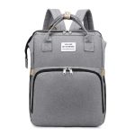 Geanta-Rucsac tip patut extensibil pentru copii, NEXTLY, multifunctional, impermeabil, buzunare multiple, atasare la carucior, unisex, gri - imagine 4