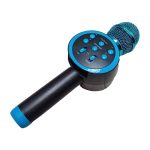 Microfon wireless pentru karaoke, NEXTLY, boxa bluetooth incorporata, efecte de schimbare a vocii, redare muzica, usb, card sd, mufa jack 3.5mm, incarcare micro-usb, negru-albastru, v11 - imagine 3