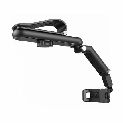 Suport auto pentru telefon cu prindere la parasolar, NEXTLY, prindere pe oglinda sau volan, reglabil, rotatie 360°, latime telefon cuprinsa intre 6-9 cm, negru