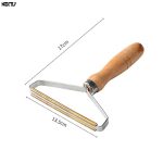Perie pentru curatare scame si par de animale NEXTLY, reutilizabila, ergonomica, maner lemn, lama cupru - imagine 5