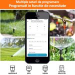 Programator smart automat pentru irigatii/udare WiFi, NEXTLY, control prin aplicatie, automat sau manual, doua zone, racord 3/4 si adaptoare1/2, functionare cu baterii, negru - imagine 8