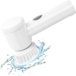 Perie electrica pentru curatare NEXTLY, multifunctionala, 3 capete interschimbabile, incarcare USB, IPX5, suport agatare, alb - imagine 3