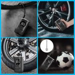 Compresor auto portabil, NEXTLY, pompa electrica pentru umflat roti, cu afisaj digital, 4 moduri, 4 capete pentru umflare, acumulator 2 x 2000mah, 10.3 BAR, functie powerbank, incarcare tip c, lumina - imagine 10