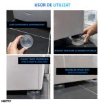 Set 12 picioruse antiderapante NEXTLY, pentru masina de spalat, uscator de rufe, frigider, mobilier, protectie anti-vibratii, anti-zgomot, capacitate portanta mare, silicon dur, transparent - imagine 5