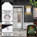 Aplica LED de perete, NEXTLY, 6 Leduri, lumina sus si jos, iluminat exterior si interior, 6W, 3000K, lumina calda, IP65, aluminiu, alb - imagine 9
