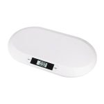 Cantar electronic digital pentru bebelusi, NEXTLY, 3 unitati de masura, functie tara, suprafata concava, capacitate maxima 20kg, precizie de cantarire 0.01kg, alb