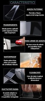 Set 2 x banda dublu adeziva transparenta NEXTLY, 5 metri/bucata, adeziv puternic, rezistenta la apa, flexibila, siliconica, nu lasa urme pe suprafete, aplicabila pe diverse suprafete - imagine 3