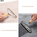 Perie pentru curatare scame si par de animale NEXTLY, reutilizabila, ergonomica, maner lemn, lama cupru - imagine 9
