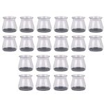 Set 20 protectii picioare scaun/mobila din silicon si pasla NEXTLY, anti-zgarieturi, anti-zgomot, universale, reutilizabile, transparent
