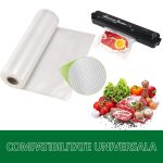Set 20 role pungi universale pentru vidat si sigilat alimente, NEXTLY, gofrate, lavabile, conservare optima, fructe, legume, carne, mancare, compatibilitate universala, rezistenta la inghet si caldura - imagine 4