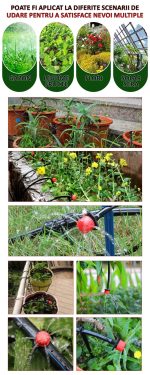 Sistem de irigare pentru gradina/plante/gazon/ghivece/sere/solare NEXTLY, 25m, 4 moduri de udare, rosu - imagine 3