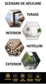 Aplica LED de perete, NEXTLY, 6 Leduri, lumina sus si jos, iluminat exterior si interior, 6W, 3000K, lumina calda, IP65, aluminiu, alb - imagine 15