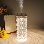 Difuzor de aromaterapie cu iluminare ambientala, NEXTLY, forma veioza, imitatie cristal, lumina ambientala alba rece/calda/neutra, 2 trepte de intensitate, 2 moduri de abur, capacitate 900ml - imagine 3