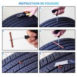 Kit vulcanizare pentru reparatie pana anvelope NEXTLY, 3 snururi vulcanizare, 2 unelte otel inoxidabil, adeziv cauciuc - imagine 4