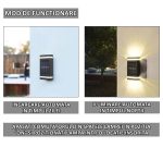 Set 6 x lampa decorativa cu incarcare solara NEXTLY, pentru perete/gard, senzor de lumina, 6 leduri, lumina calda, rezistenta la apa, negru - imagine 4