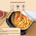 Set 400 de bucati hartie de copt NEXTLY pentru Air Fryer, cuptor cu microunde, friteuza, unica folosinta, 16x4.5 cm, rezistente la caldura 220°C, rotunde, maro - imagine 5