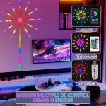 Banda led rgb, forma artificie, NEXTLY, 2m lungime, control prin aplicatie, telecomanda, senzor sunet - imagine 6