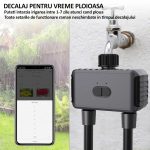 Programator smart automat pentru irigatii/udare WiFi, NEXTLY, control prin aplicatie, automat sau manual, doua zone, racord 3/4 si adaptoare1/2, functionare cu baterii, negru - imagine 6