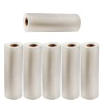 Set 6 role pungi universale pentru vidat si sigilat alimente, NEXTLY, gofrate, lavabile, conservare optima, fructe, legume, carne, mancare, compatibilitate universala, rezistenta la inghet si caldura,