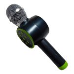 Microfon wireless pentru karaoke, NEXTLY, boxa bluetooth incorporata, efecte de schimbare a vocii, redare muzica, usb, card sd, mufa jack 3.5mm, incarcare micro-usb, negru-verde, v11 - imagine 5