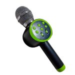 Microfon wireless pentru karaoke, NEXTLY, boxa bluetooth incorporata, efecte de schimbare a vocii, redare muzica, usb, card sd, mufa jack 3.5mm, incarcare micro-usb, negru-verde, v11 - imagine 3