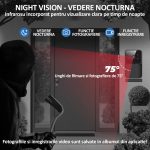 Sonerie wireless cu camera video, NEXTLY, rezolutie video HD 720p, vedere nocturna, microfon bidirectional, apel vocal si video, control prin aplicatie, 19 melodii, autonomie mare, distanta 30-50M int - imagine 4