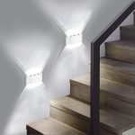 Aplica LED de perete, NEXTLY, 6 Leduri, lumina sus si jos, iluminat exterior si interior, 6W, 3000K, lumina calda, IP65, aluminiu, alb - imagine 10